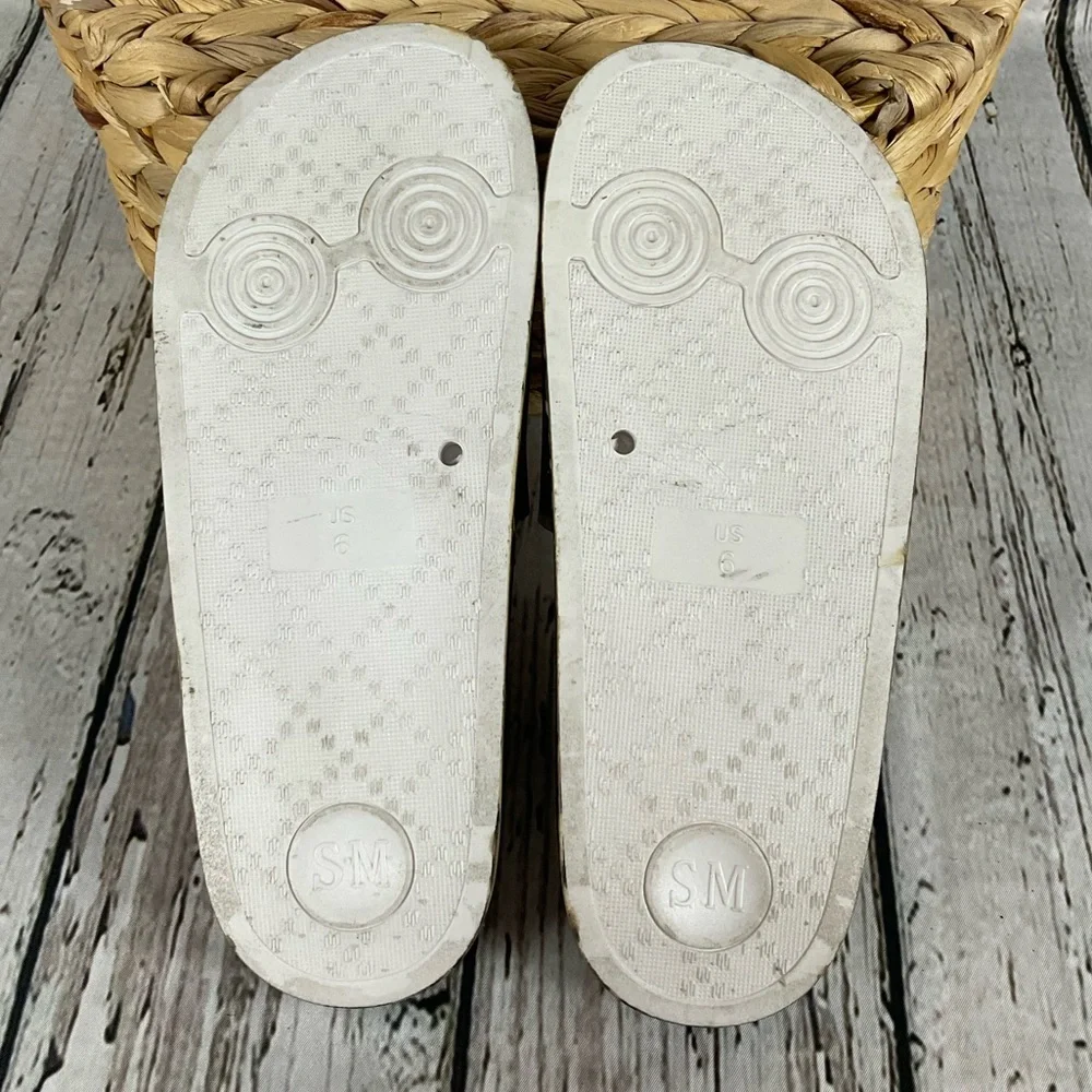 Steve Madden Sofi Leopard Print Slides Women’s Sz 6 PreLoved Sandals Pool Slides - Picture 4 of 7